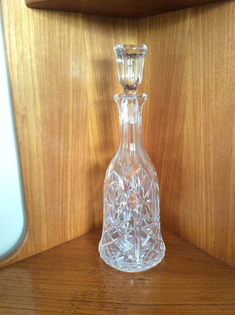 Quality Vintage Bell Shaped Tall Cut Crystal Decanter. Etsy