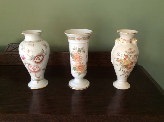3 Vintage M S St Michael Bud Vases Etsy