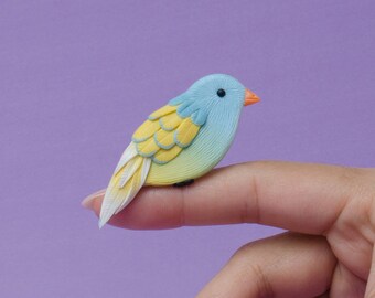 Cute Handmade Bird Brooch, Bird Pin, Bird lover gift, Handmade, Bird jewellery, Bird brooch pin, Birdy Brooch, Small present