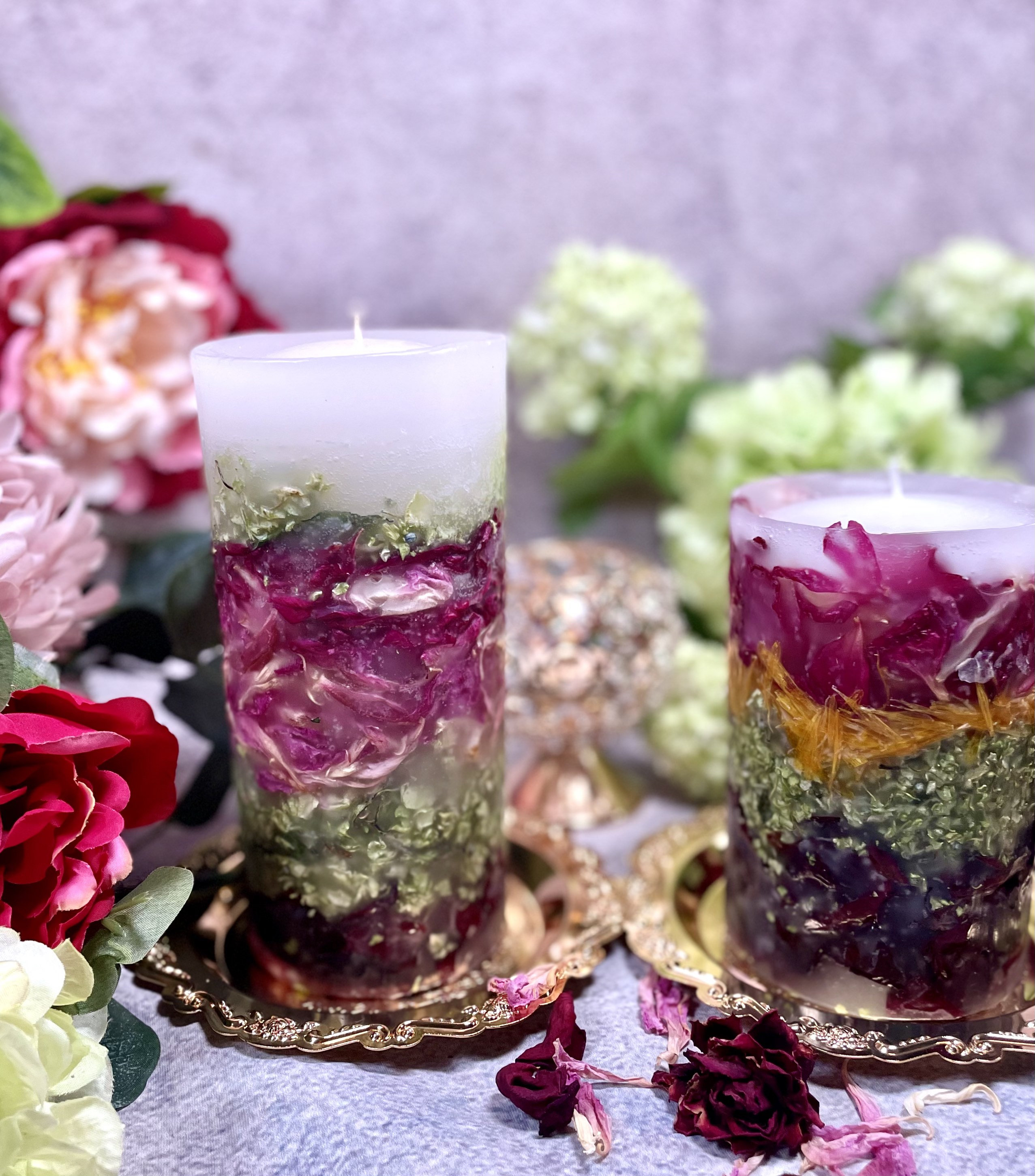 DIY Dried Flower Candle Tapers- Quick Dried Flower Craft