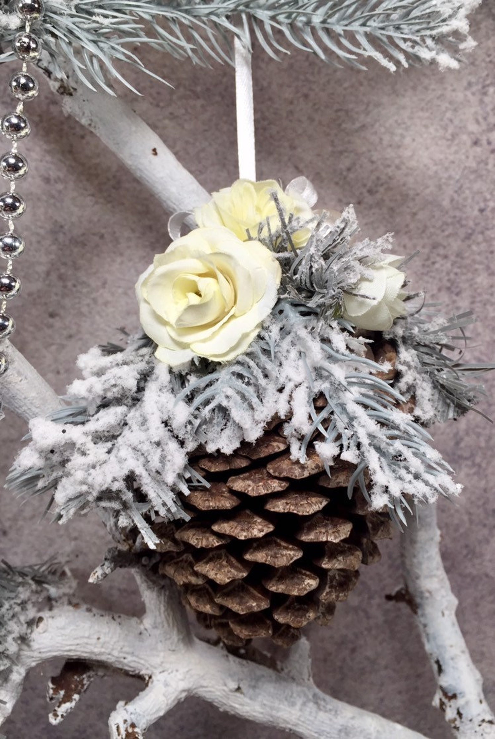 Large Pine Cone Ornament. Natural Christmas Decoration. Etsy