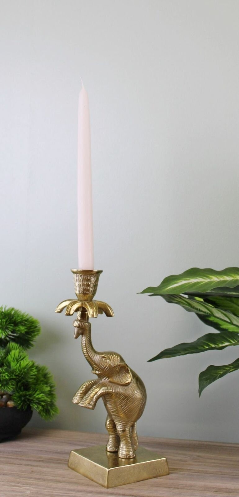 Gold Metal Elephant Candle Holder Etsy