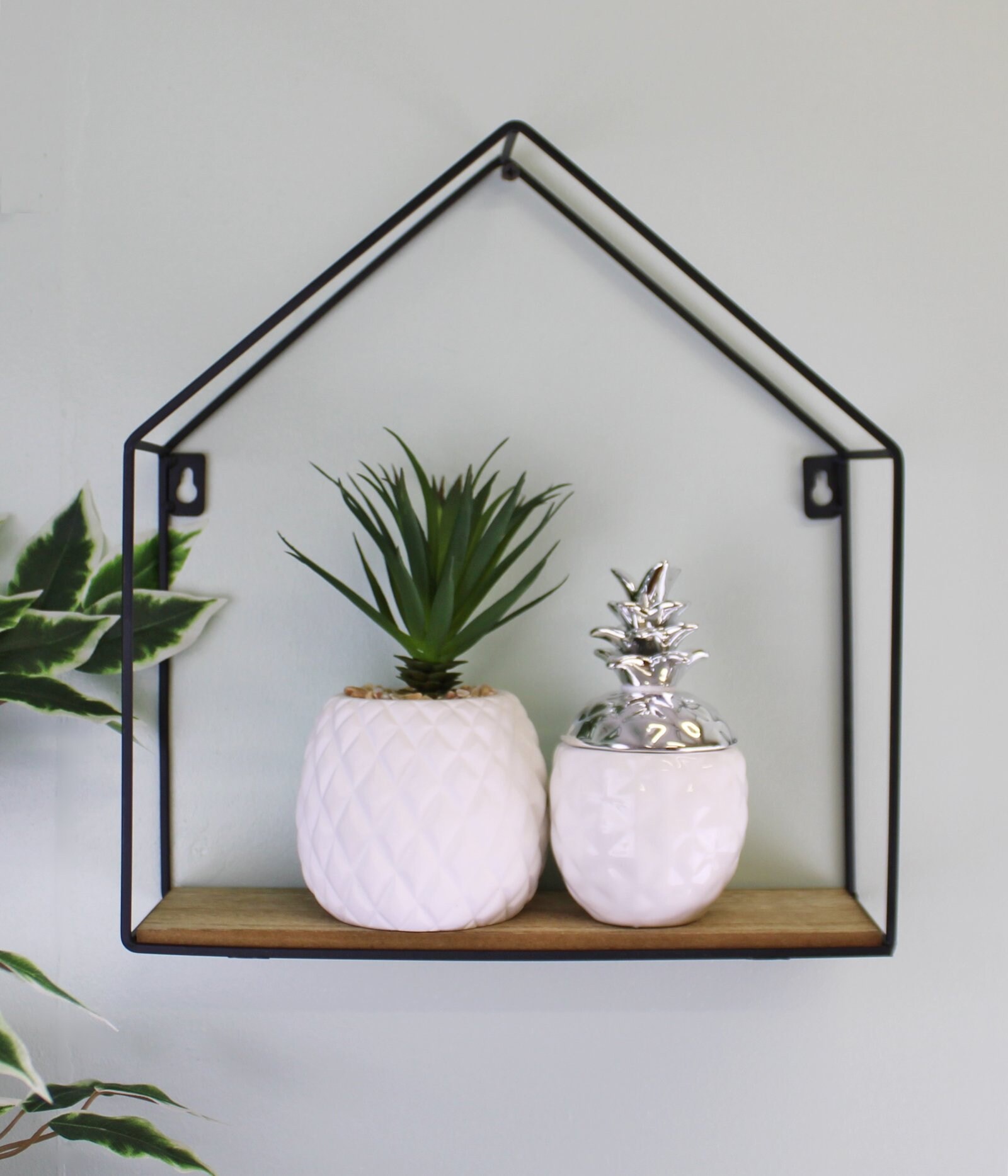 House Shaped Wall Hanging Shelf Unit Storage Decor Etsy