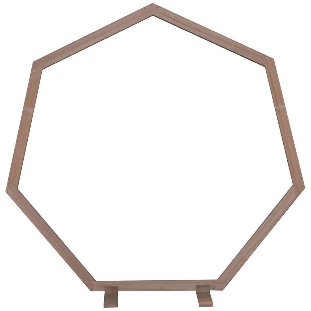 Natural Wooden Heptagon Arch 223cm Wedding Arch Event Etsy UK