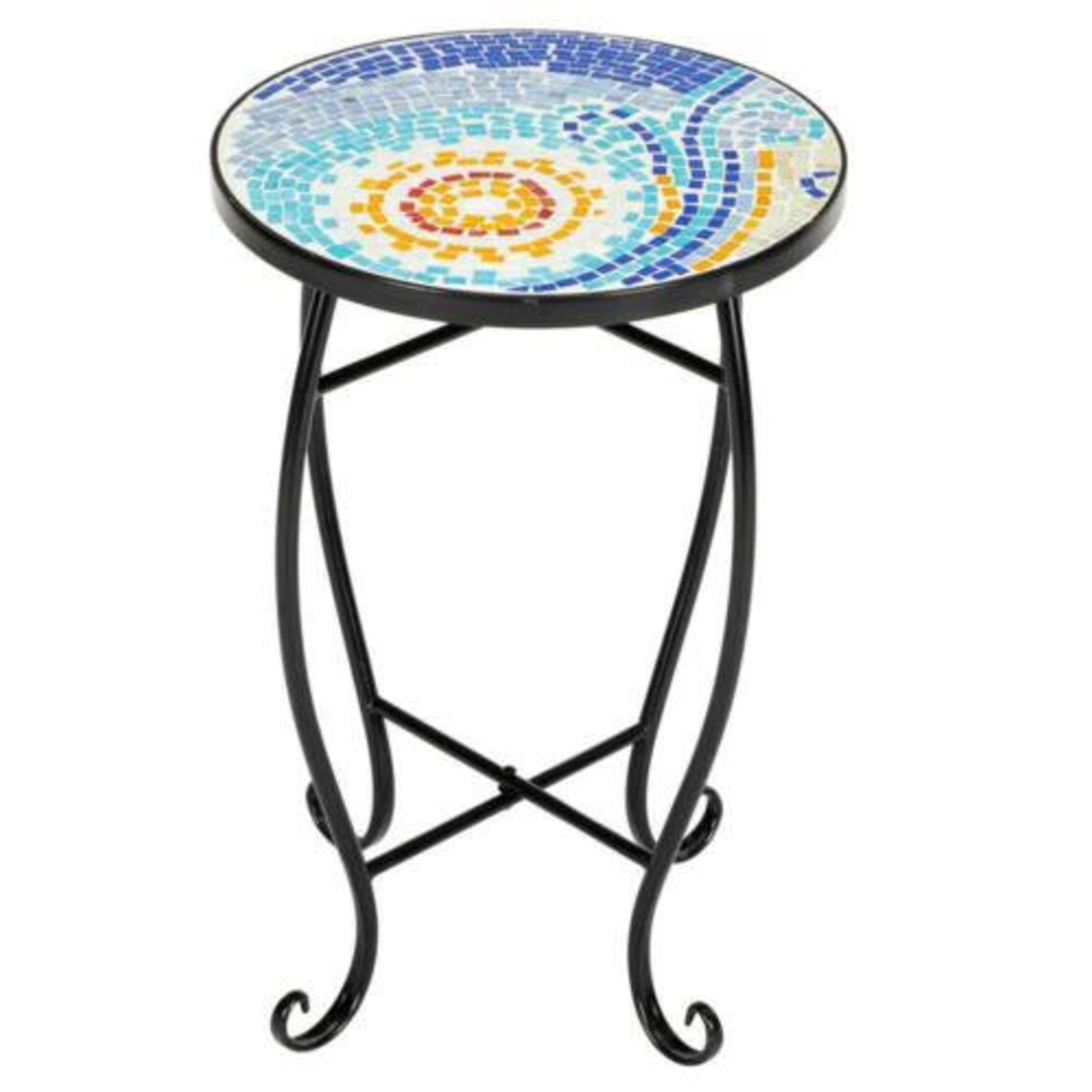 Round Mosaic Table/chairs/bistro Set Dining Garden Folding Etsy UK