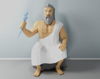 Zeus papercraft DIY | PDF, SVG | Printable template | Cricut