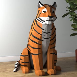 Tigre de papel para hacer uno mismo PDF SVG Cricut