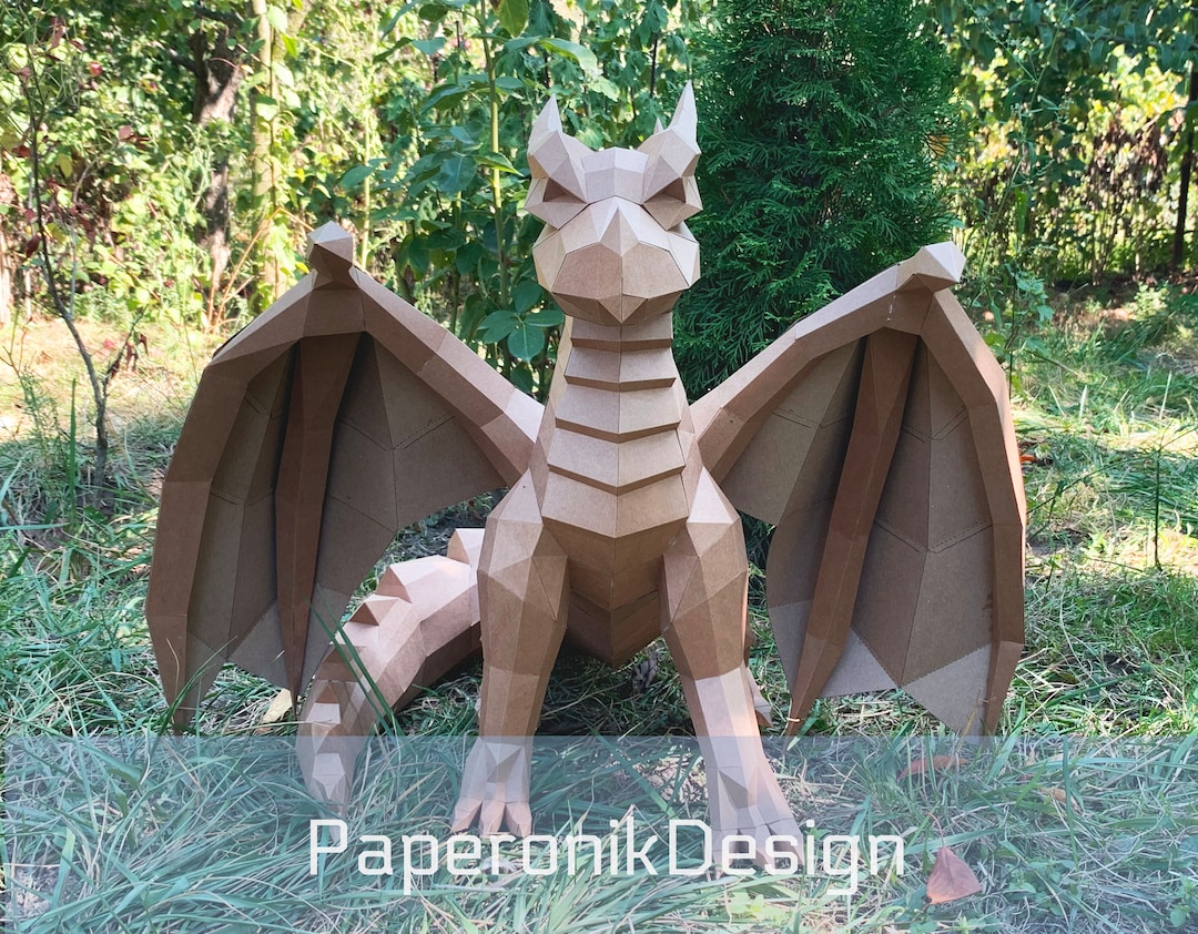 Dragon DIY Papercraft - Etsy