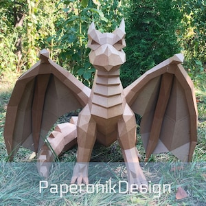 Dragon DIY Papercraft PDF Template 3d Sculpture, 49% OFF