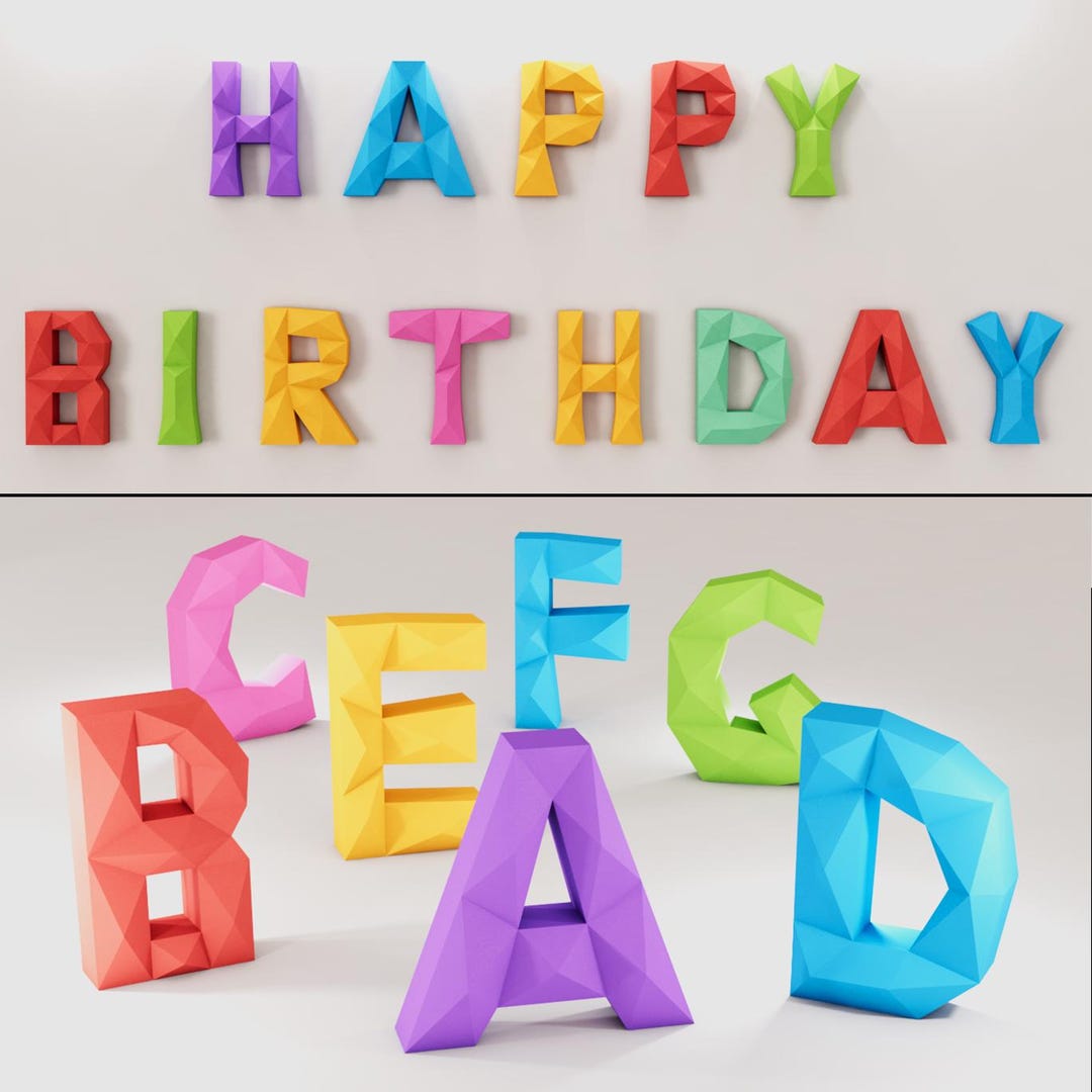 Alphabet ABC Letters Papercraft DIY PDF Svg Template - Etsy Canada