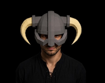 Scandinavian helmet Papercraft DIY | PDF, SVG | Template | Cricut