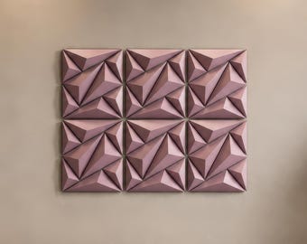 Geometric Wall Decor PDF Template | 3D Papercraft Wall Art | DIY Paper Wall Panels | Modern Polygon Decor | Printable Pattern
