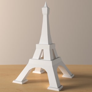 DIY-Papierbastelvorlage für den Eiffelturm (PDF)