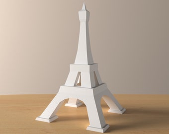 Eiffel Tower papercraft PDF template