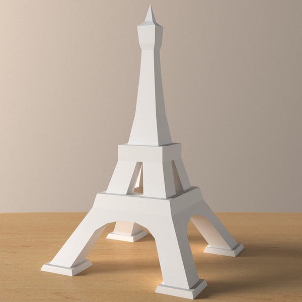 Eiffel Tower papercraft PDF template