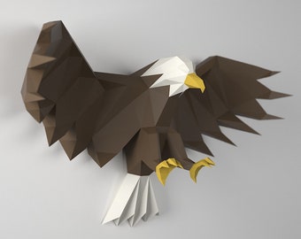 Eagle DIY Papercraft Low-Poly-PDF-Vorlage