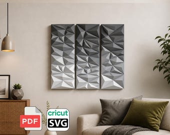 Wall Decor panel papercraft | PDF, SVG |DIY printable Template