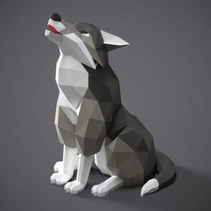 Plantilla PDF DXF de Wolf Papercraft DIY cameo