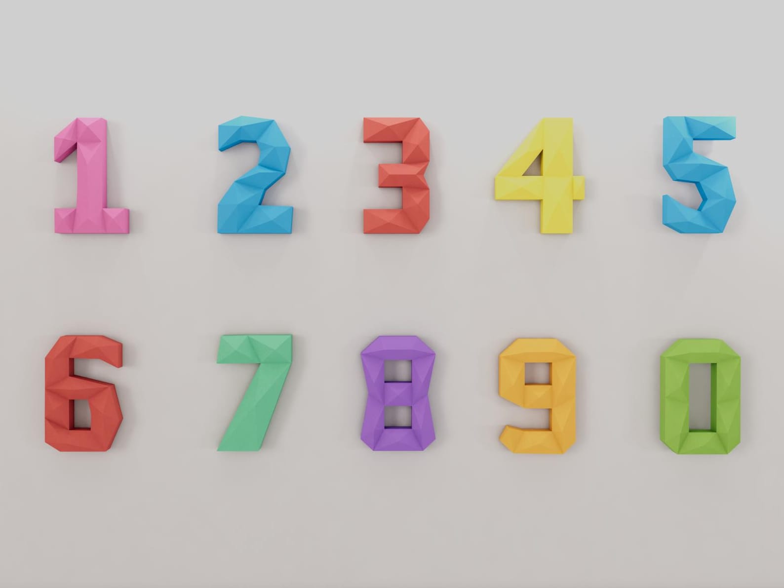 Papercraft Numbers Numbers Papercraft DIY Pdf SVG Template - Etsy