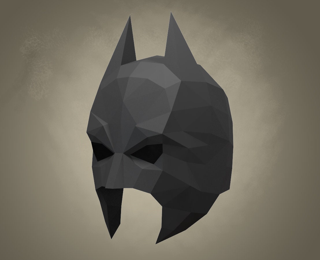 Batman Mask DIY Papercraft PDF Template Etsy UK