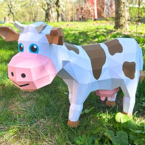 Mucca di carta fai da te