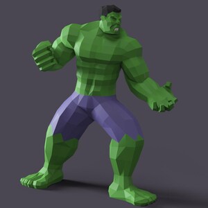 Hulk papercraft DIY PDF template DXF cameo