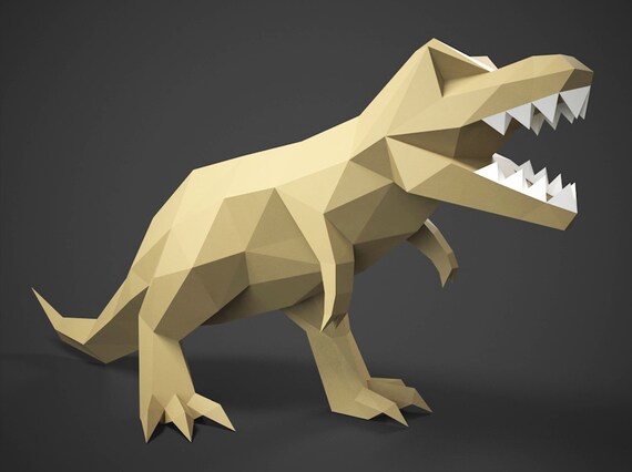 Dinosaur DIY Papercraft PDF Template Digital Print - Etsy Finland