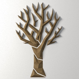 Modèle PDF DIY en papier pour arbre DXF Cameo
