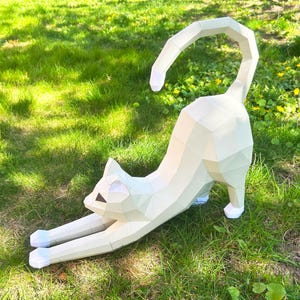 Cat papercaft PDF SVG template DIY cricut