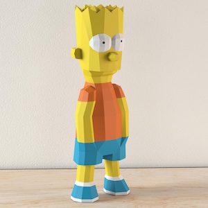 Placa temática de papel de Bart Simpson (PDF) DIY DXF cameo