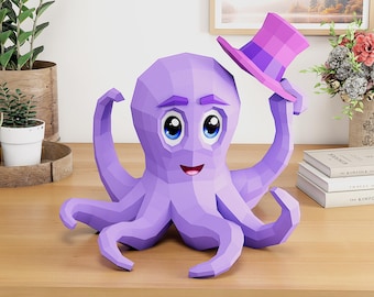 Octopus papercraft DIY | PDF, SVG | Printable Template | Cricut
