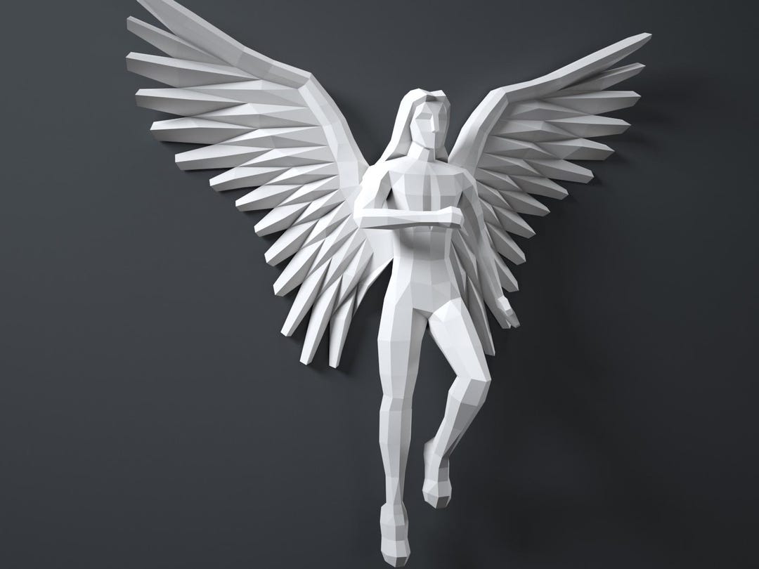 Angel Papercraft PDF SVG Template DIY 2d Low Poly Sculpture - Etsy