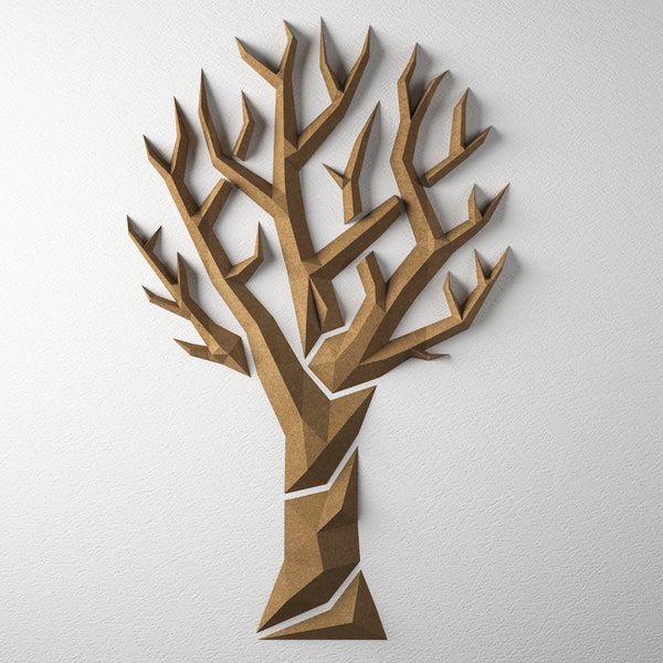 Tree DIY papercraft PDF template 3d