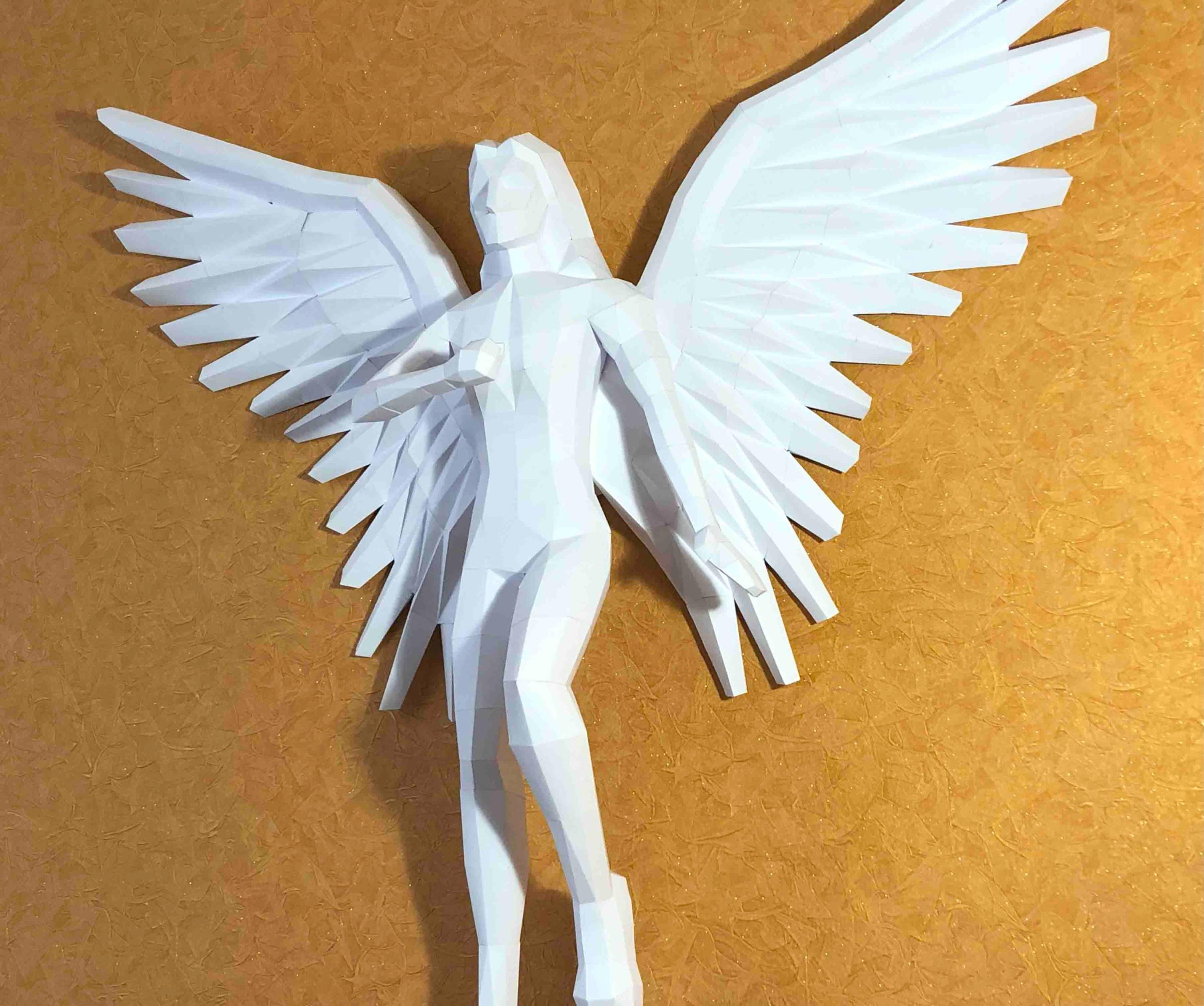 Angel Papercraft PDF SVG Template DIY 2d Low Poly Sculpture - Etsy