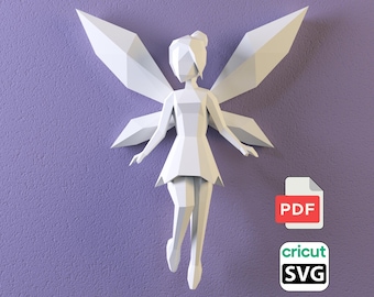 Fairy papercraft DIY | PDF,SVG | Printable template | Cricut