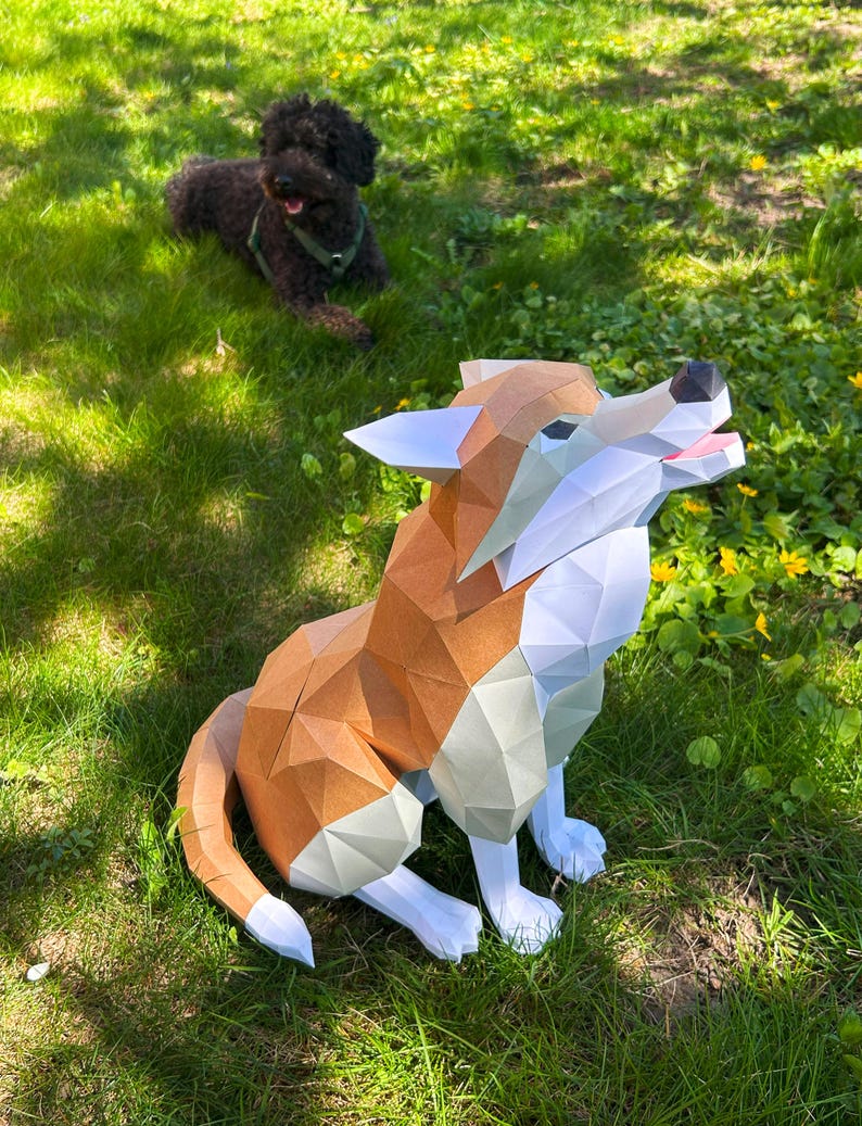 Wolf Papercraft Template (PDF + SVG) – DIY Paper Sculpture - Etsy
