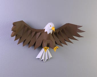 Eagle Papercraft Template | PDF,SVG |  DIY Paper Sculpture | Printable template
