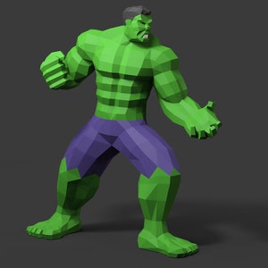 Hulk DIY papercraft PDF template 3d