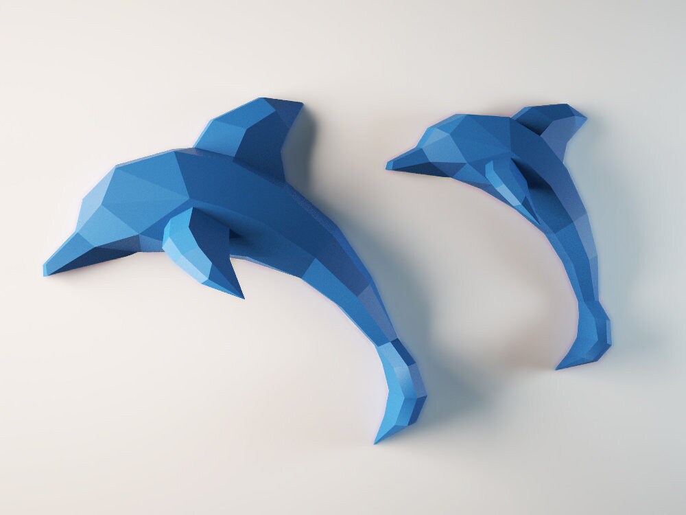 Dolphin Papercraft DIY - Etsy