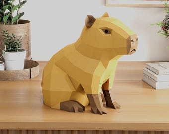 Capybara Papercraft Template | PDF, SVG |  DIY Paper Sculpture