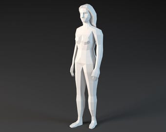 Woman body papercraft 3d | PDF, SVG | Printable Template | Cricut | DIY | low poly