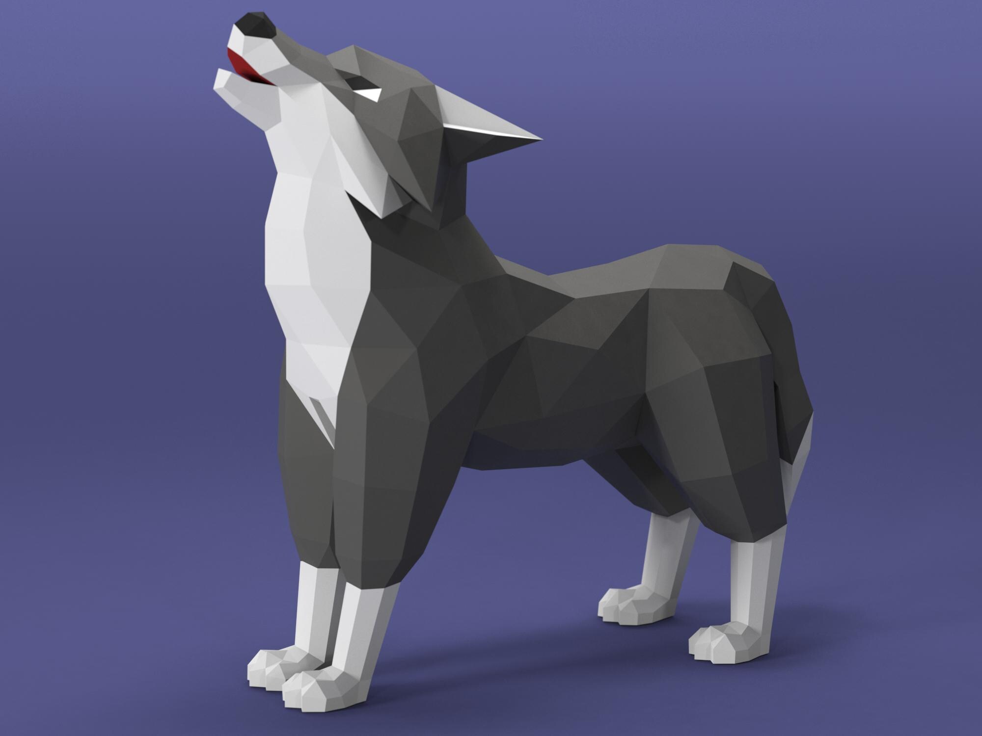 Wolf Papercraft (PDF+SVG) | Printable Template | 3D Sculpture - Etsy