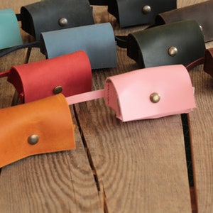 Leather Dog poop bag dispenser, Dog poop bag holder, Dog waste bag holder,  Dog waste bag dispenser,