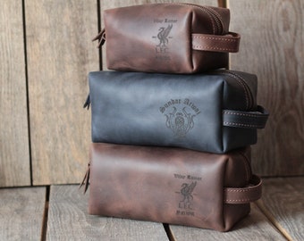 Leather dopp kit, Personalized groomsmen gift, leather dopp kit, mens leather toiletry bag, mens dopp kit, mens toiletry bag