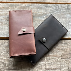 Leather wallet women - Large leather wallet - Monogrammed - Personalized -  Clutch - gift for her