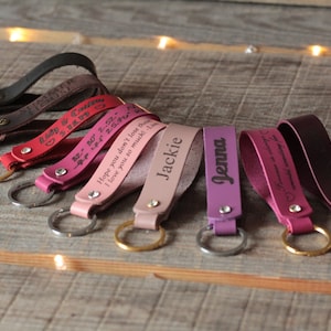 Porte-clés en cuir personnalisé, porte-clés en cuir personnalisé, porte-clés pour femmes porte-clés hommes, porte-clés en cuir, porte-clés de demoiselle d&#39;honneur