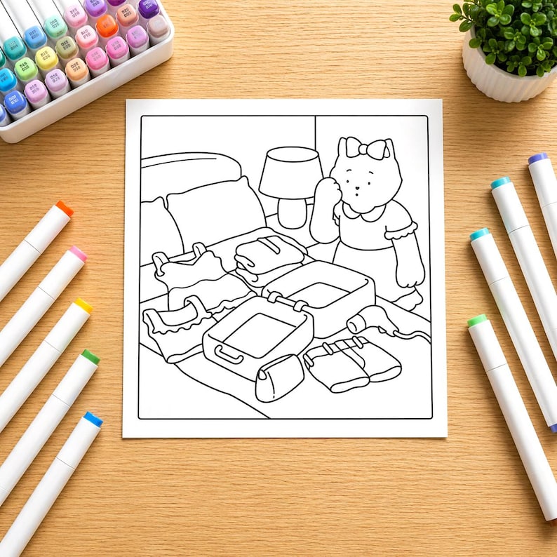 Bij @uitgeverijdeltas is weer een leuk kleurboek van @cocowyocoloring uitgebracht. De titel is Cozy Corner Cute & Comfy, de tekeningen doen hun naam eer aan. Ze zien er erg schattig uit en laten