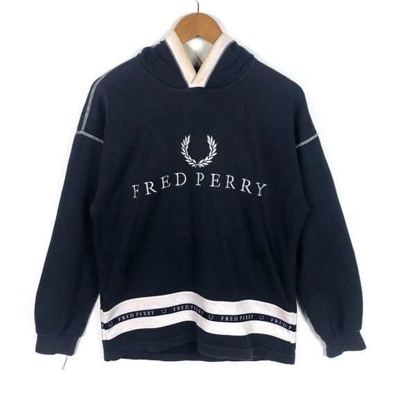VINTAGE!! FRED PERRY Hoodie Big Logo colour block