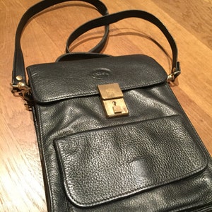 Vintage Bolso LongChamp / Auténtico, Monedero, Bolsa, Bolsa Carteiro, Crossbody, Monedero, bolso de cuero
