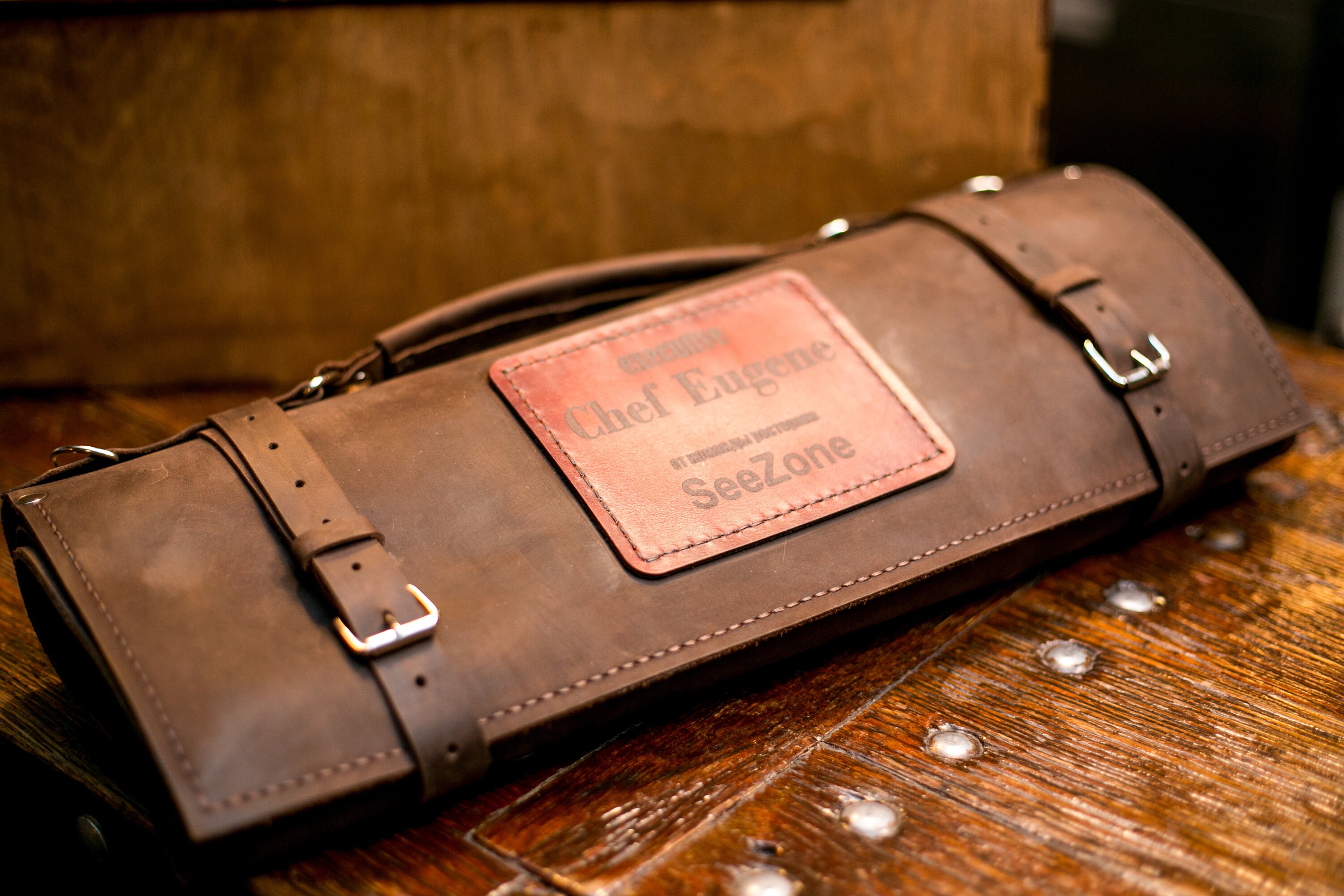 Leather Knife Roll Chef Knife Case Chef Knife Roll Chef Bag Etsy